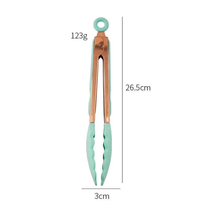 7/9 inch Small Silicone Clips Bread Barbecue tongs Steak Clip Food Clips BBQ Cooking Baking Salad Kitchen Accessories