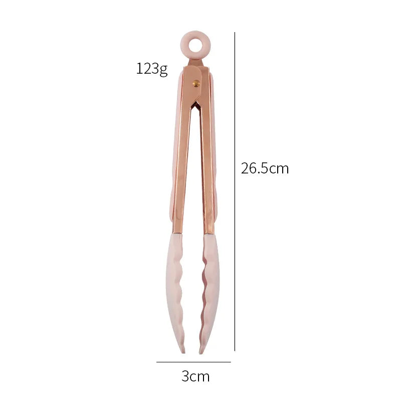 7/9 inch Small Silicone Clips Bread Barbecue tongs Steak Clip Food Clips BBQ Cooking Baking Salad Kitchen Accessories